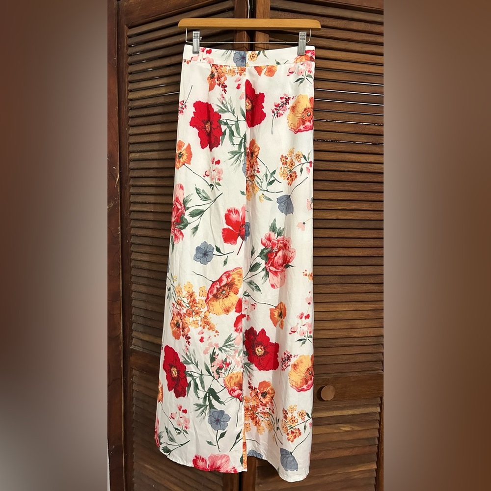 EILLY BAZAR Floral Boho Faux Wrap Spring/ Summer Maxi Skirt Size XS
